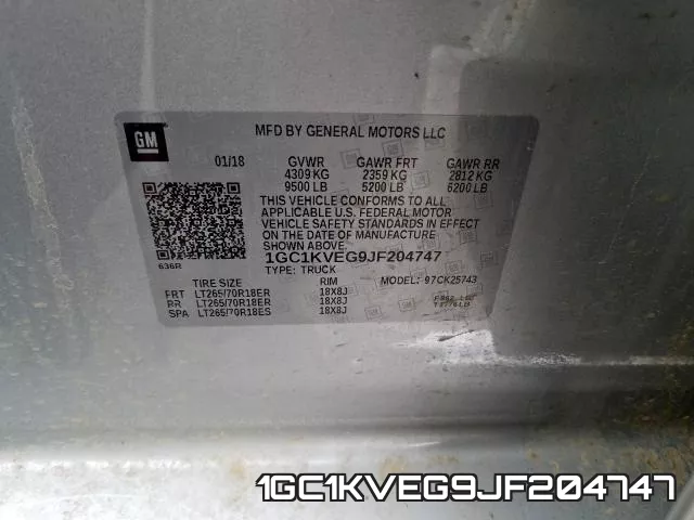 1GC1KVEG9JF204747 фото 2