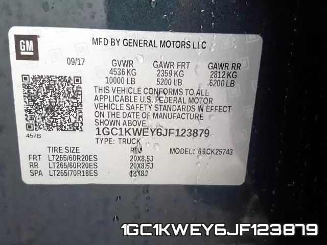 1GC1KWEY6JF123879 фото 2