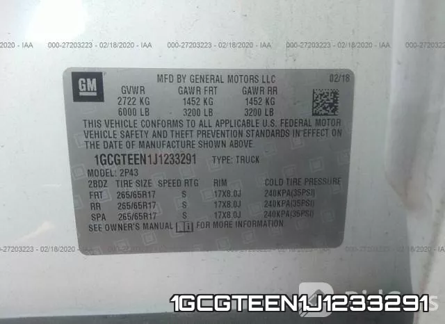 1GCGTEEN1J1233291 фото 10