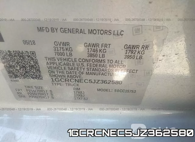 1GCRCNEC5JZ362580 фото 10