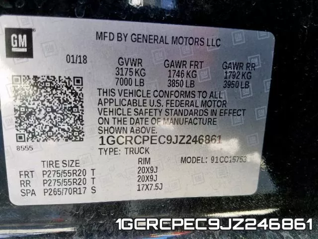 1GCRCPEC9JZ246861 фото 2