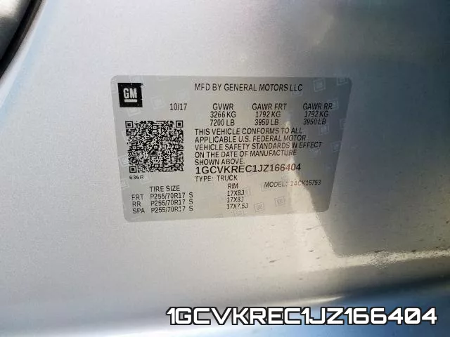 1GCVKREC1JZ166404 фото 2