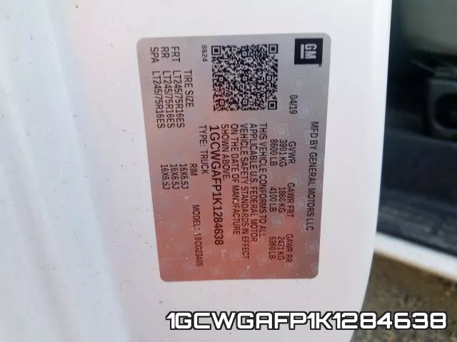 1GCWGAFP1K1284638 фото 2