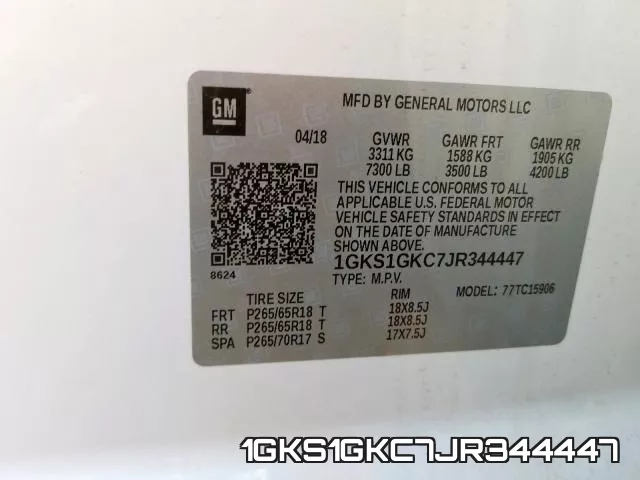 1GKS1GKC7JR344447 фото 2