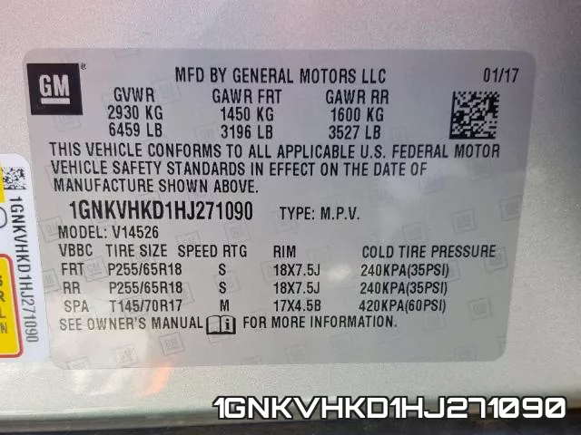 1GNKVHKD1HJ271090 фото 2