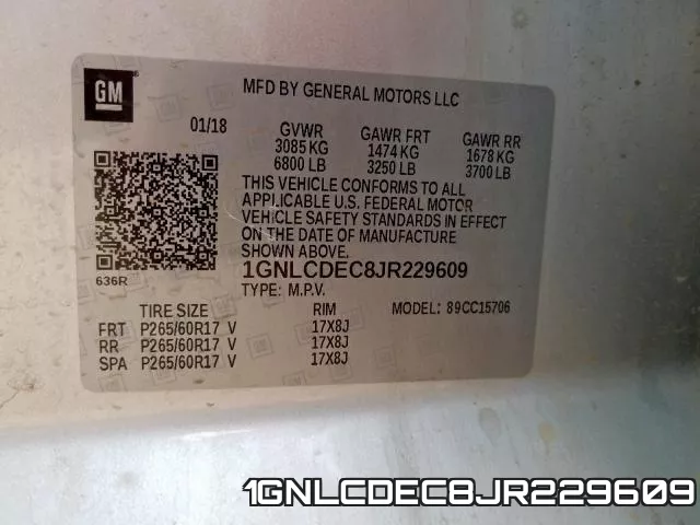 1GNLCDEC8JR229609 фото 2