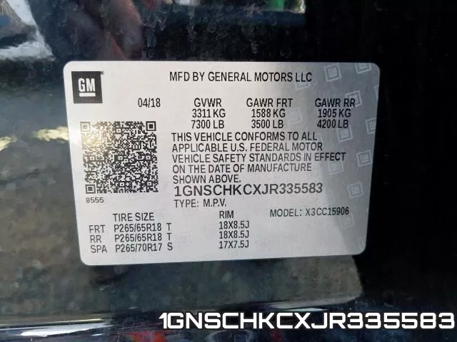 1GNSCHKCXJR335583 фото 2