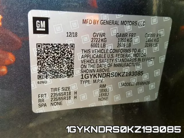 1GYKNDRS0KZ193085 фото 2