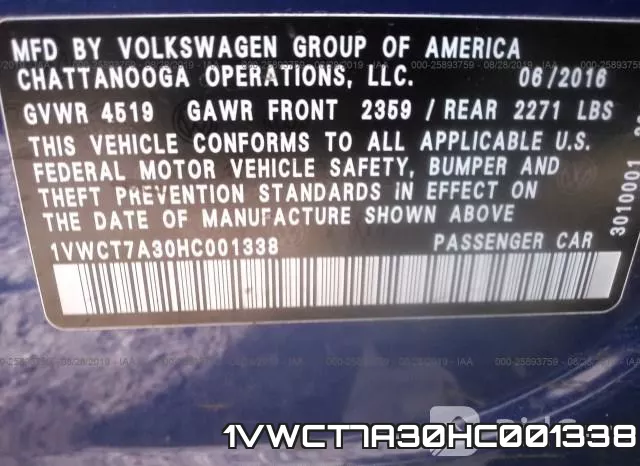 1VWCT7A30HC001338 фото 10