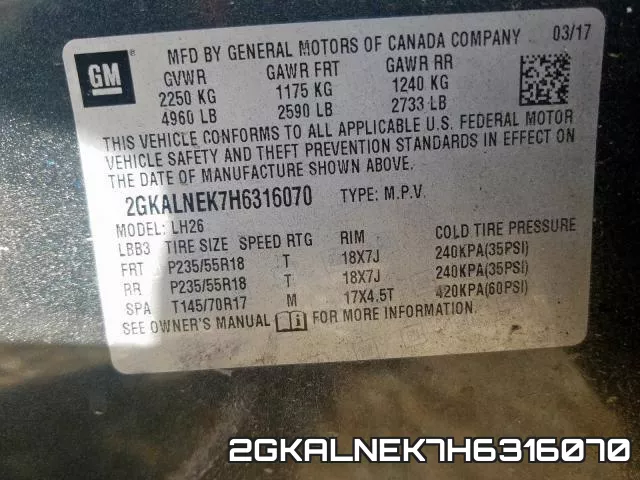 2GKALNEK7H6316070 фото 2