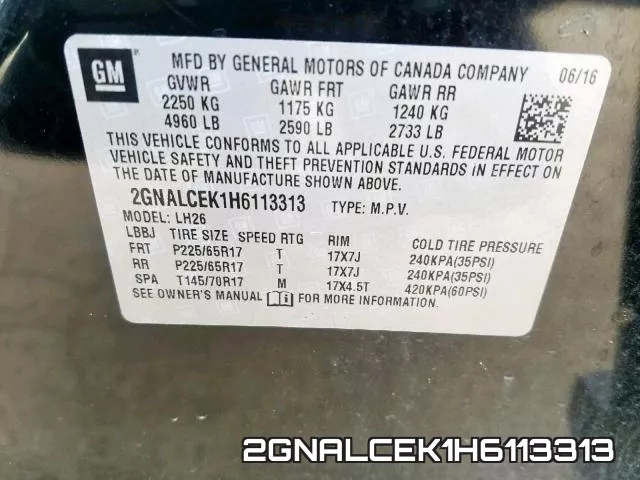 2GNALCEK1H6113313 фото 2