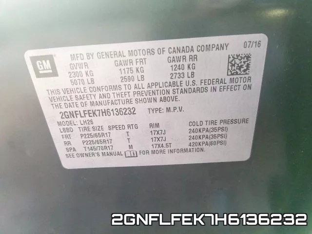 2GNFLFEK7H6136232 фото 2