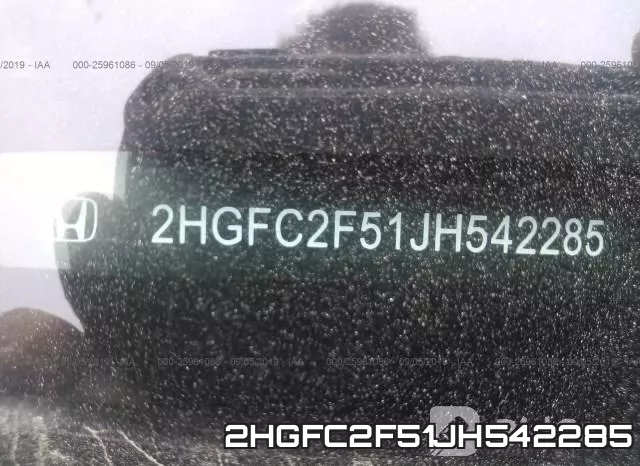 2HGFC2F51JH542285 фото 10