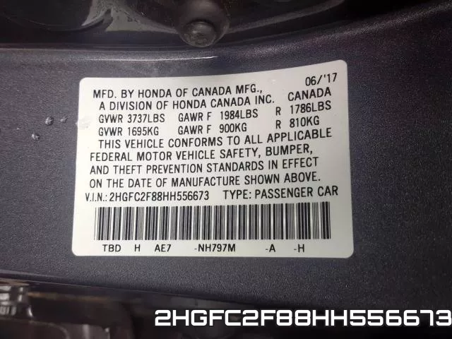 2HGFC2F88HH556673 фото 2