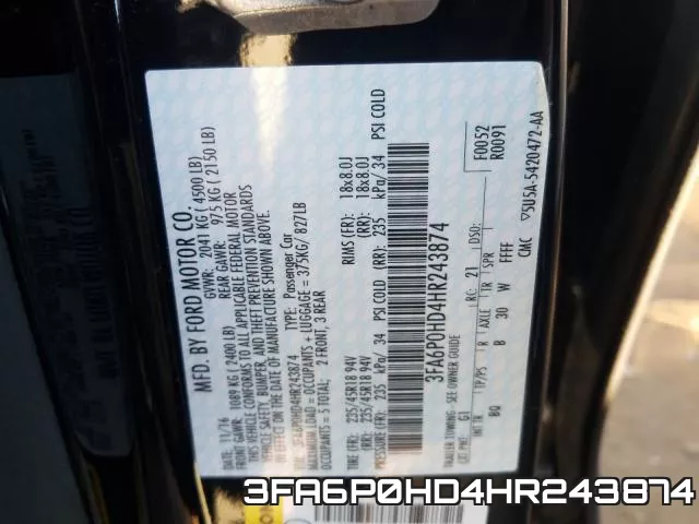 3FA6P0HD4HR243874 фото 2