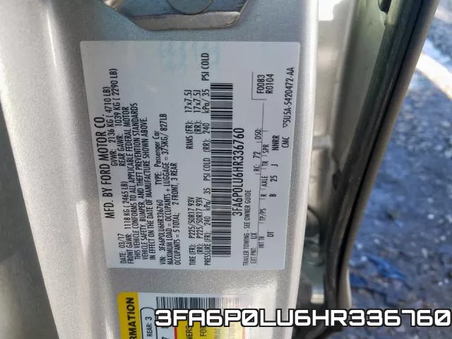 3FA6P0LU6HR336760 фото 2