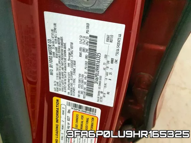 3FA6P0LU9HR165325 фото 2
