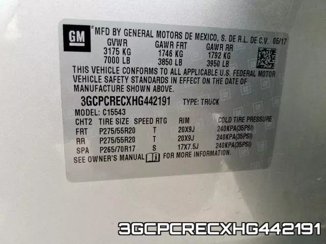 3GCPCRECXHG442191 фото 2