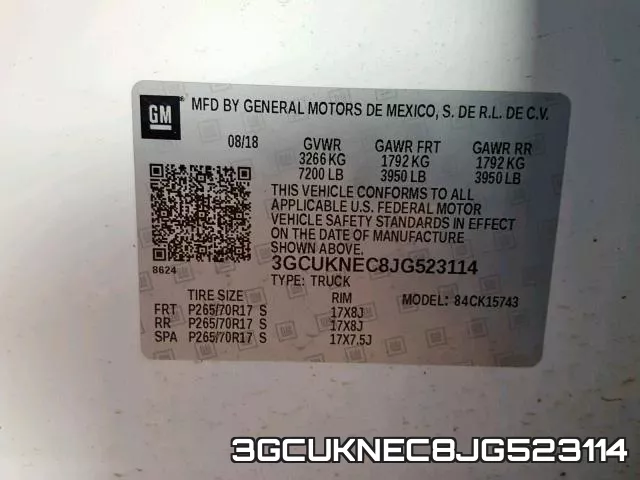 3GCUKNEC8JG523114 фото 2