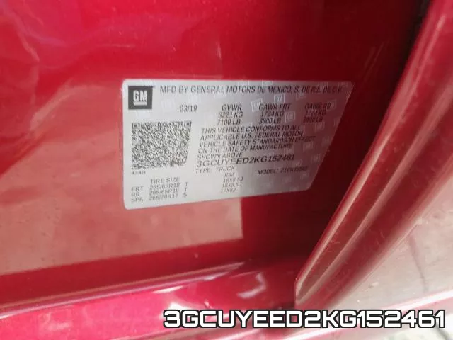 3GCUYEED2KG152461 фото 2