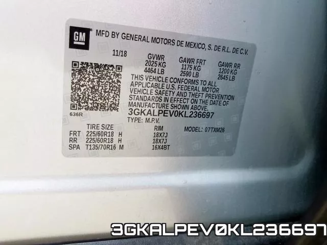 3GKALPEV0KL236697 фото 2