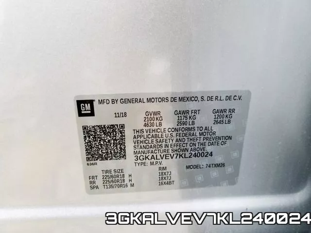 3GKALVEV7KL240024 фото 2