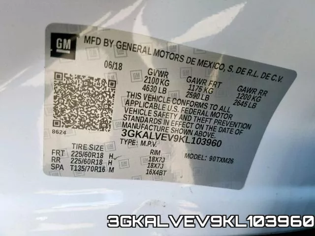 3GKALVEV9KL103960 фото 2