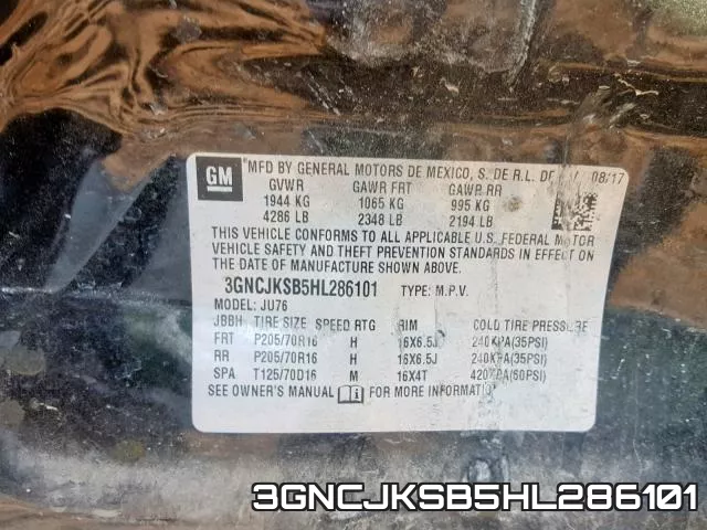 3GNCJKSB5HL286101 фото 2