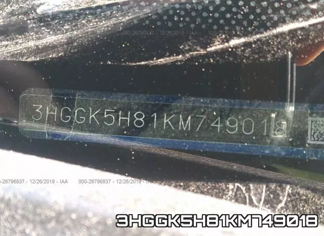 3HGGK5H81KM749018 фото 10