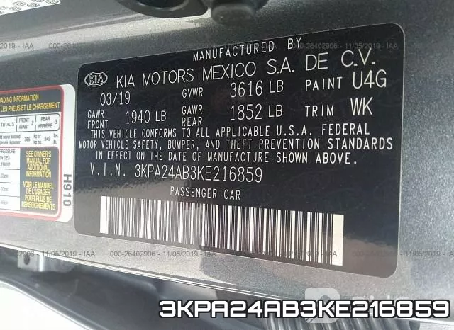 3KPA24AB3KE216859 фото 10