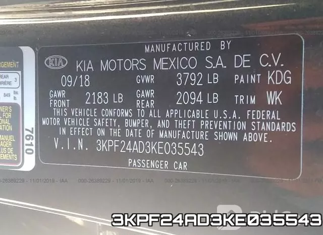 3KPF24AD3KE035543 фото 10