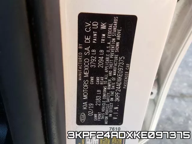 3KPF24ADXKE097375 фото 2