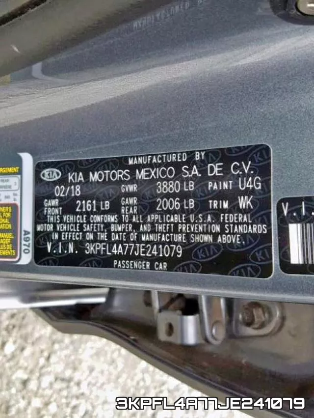 3KPFL4A77JE241079 фото 2