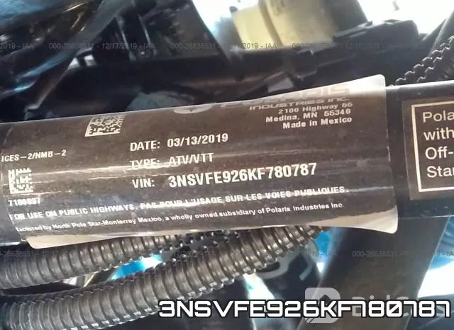 3NSVFE926KF780787 фото 2