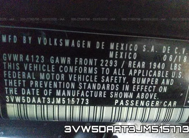3VW5DAAT3JM515773 фото 10