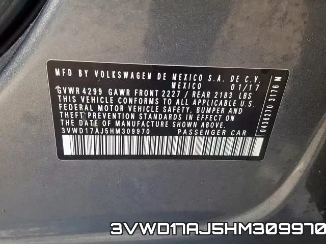 3VWD17AJ5HM309970 фото 2