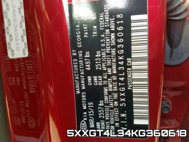 5XXGT4L34KG360618 фото 2
