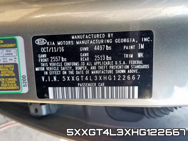 5XXGT4L3XHG122667 фото 2