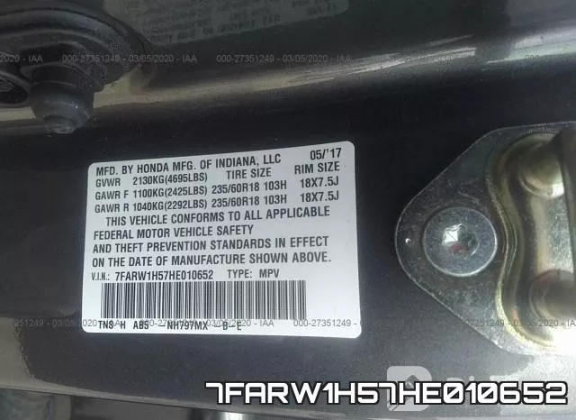 7FARW1H57HE010652 фото 10