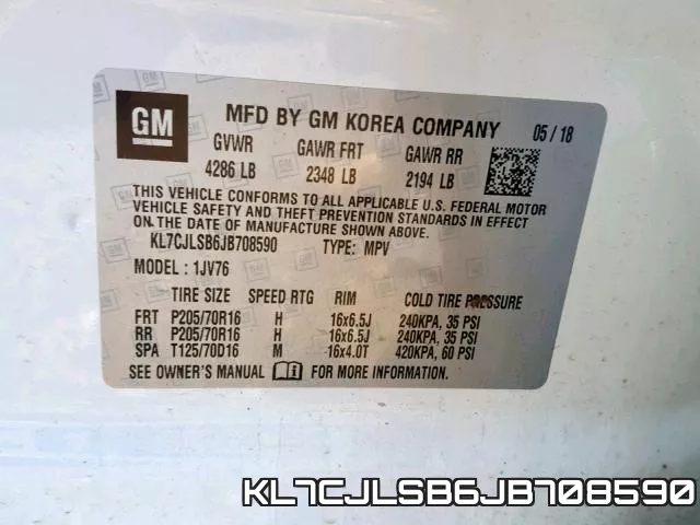 KL7CJLSB6JB708590 фото 2