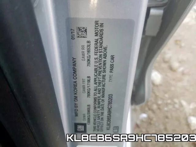 KL8CB6SA9HC785203 фото 2
