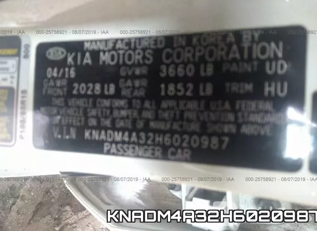 KNADM4A32H6020987 фото 10