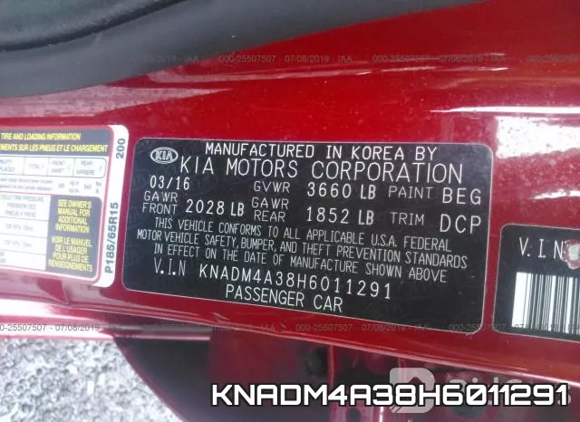KNADM4A38H6011291 фото 9