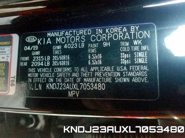 KNDJ23AUXL7053480 фото 2