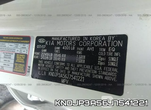 KNDJP3A56J7541221 фото 10
