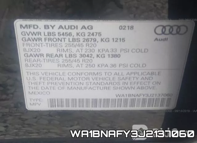 WA1BNAFY3J2137060 фото 10