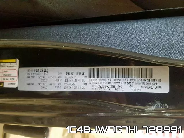 1C4BJWDG7HL728991 фото 2