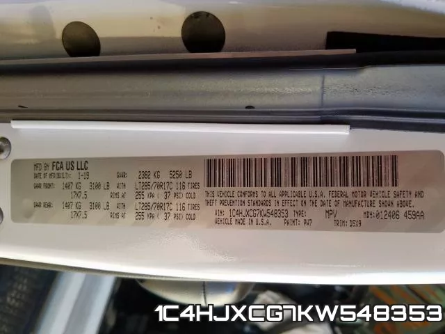 1C4HJXCG7KW548353 фото 2
