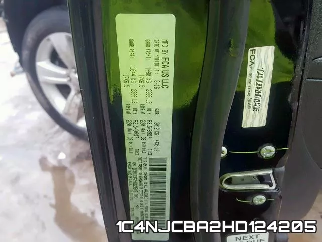 1C4NJCBA2HD124205 фото 2