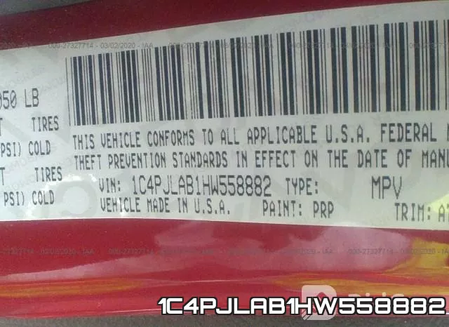1C4PJLAB1HW558882 фото 10